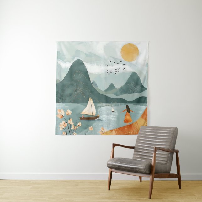 Serenity by the Sea Tapestry (In Situ)