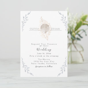 Serenity by the Sea Wedding Invitation