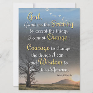 Serenity, Courage and Wisdom  Card