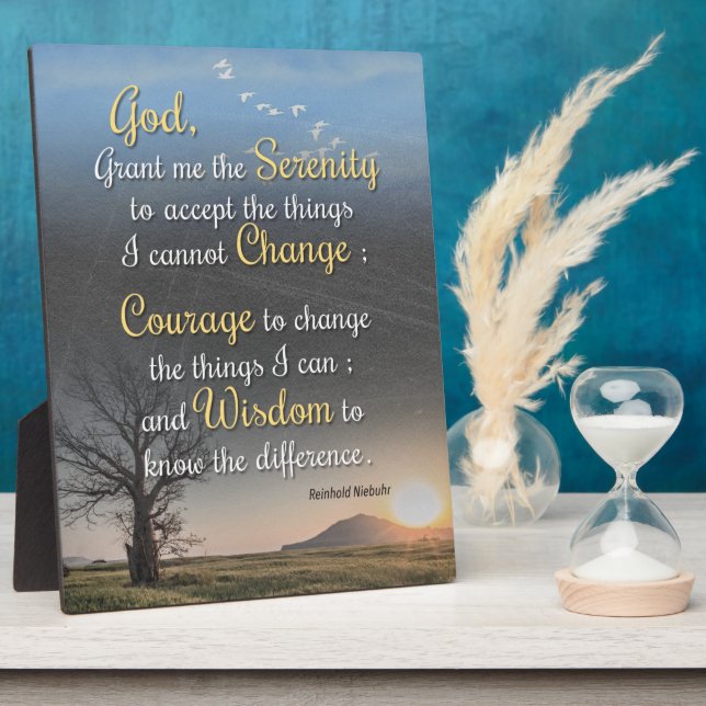 Serenity, Courage and Wisdom Plaque (Side)