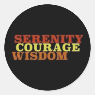 Serenity Courage Wisdom Classic Round Sticker