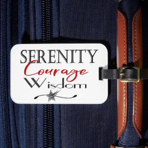 Serenity Courage Wisdom Luggage Tag