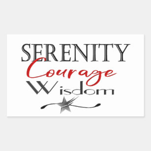 Serenity Courage Wisdom Rectangular Sticker