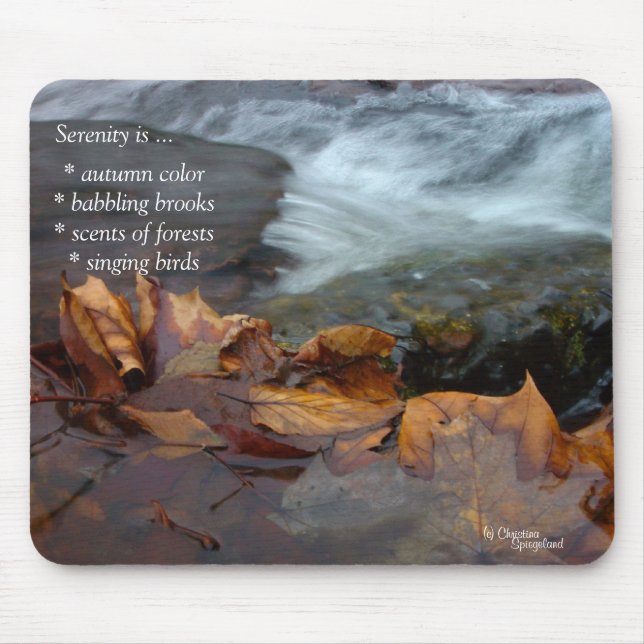 Serenity Creek Leaves Mousepad (Front)