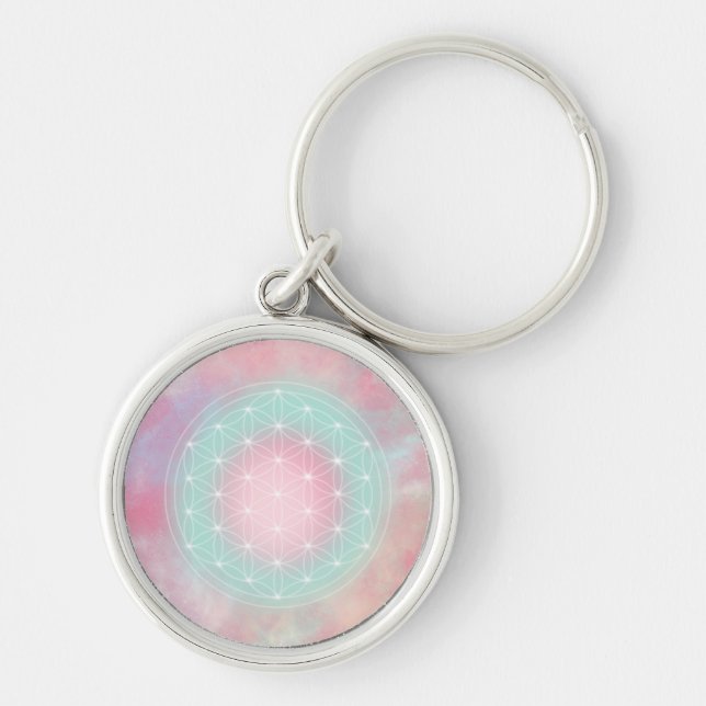 serenity flower of life key ring (Front)