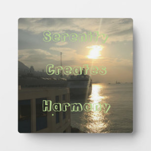 Serenity Harmony Motivational Sun Glow Harbour Plaque