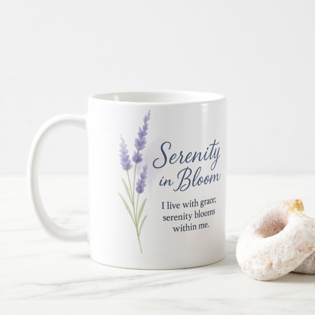 Serenity in Bloom — Mug (With Donut)