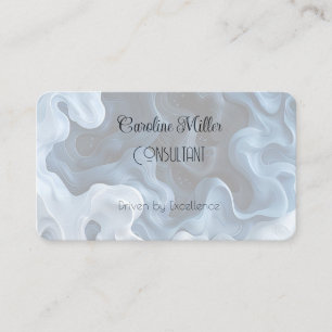 Serenity in Blue Abstract Flowing Forms Business C Business Card