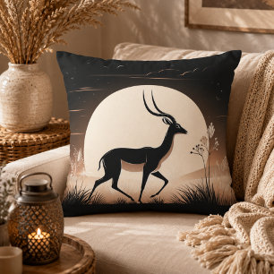 Serenity in Motion Antelope-Inspired Cushion