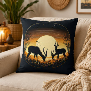 Serenity in Motion Antelope-Inspired Cushion