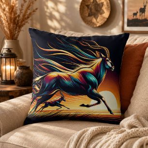 Serenity in Motion Antelope-Inspired Cushion