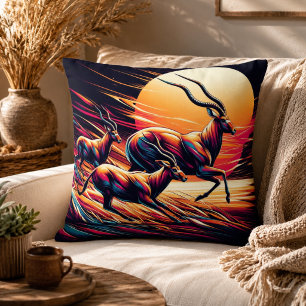 Serenity in Motion Antelope-Inspired Cushion