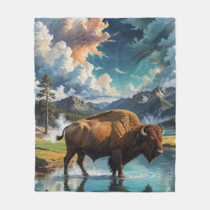 Serenity in the Wild - Buffalo Fleece Blanket