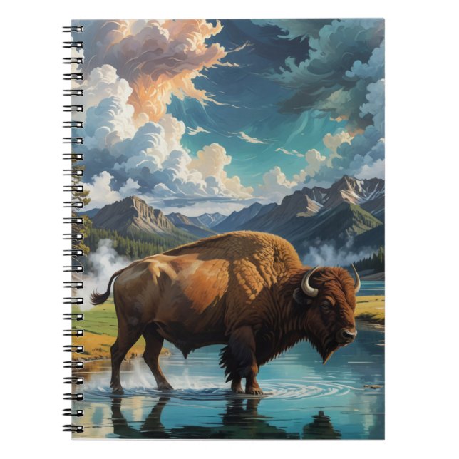 Serenity in the Wild - Buffalo Notebook (Front)