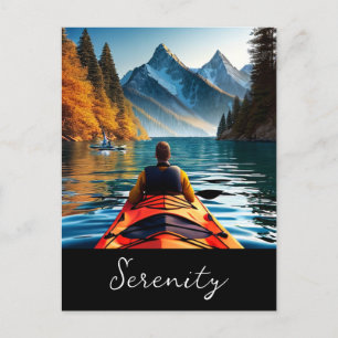 Serenity   Kayaking on the Lake Postcard