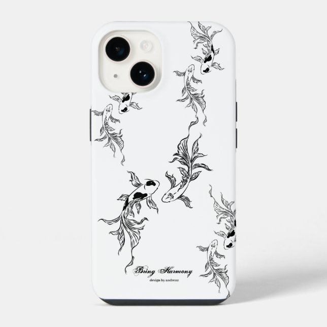 Serenity Koi Art iPhone Case (Back)