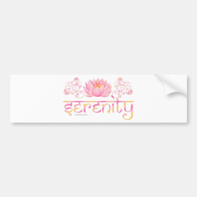 Serenity lotus bumper sticker (Front)