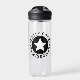 Serenity Meeting Customisable Name and Date Trendy Water Bottle