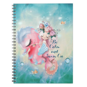 Serenity Mermaid- Keep calm and swim on Notebook