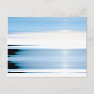 Serenity - Modern Abstract Sky and Sea Blues Postcard