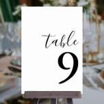 SERENITY Modern Minimalist Simple Table Number<br><div class="desc">SERENITY modern minimalist black and white table number. Perfect for weddings,  engagements,  showers,  birthdays any other special occasion. Designed by Thisisnotme©</div>