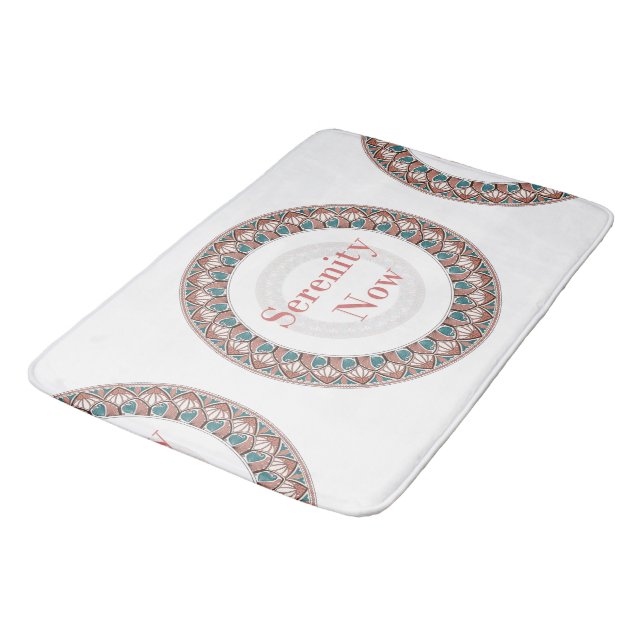 Serenity Now Soft Mandala Bath Mat (Angled)
