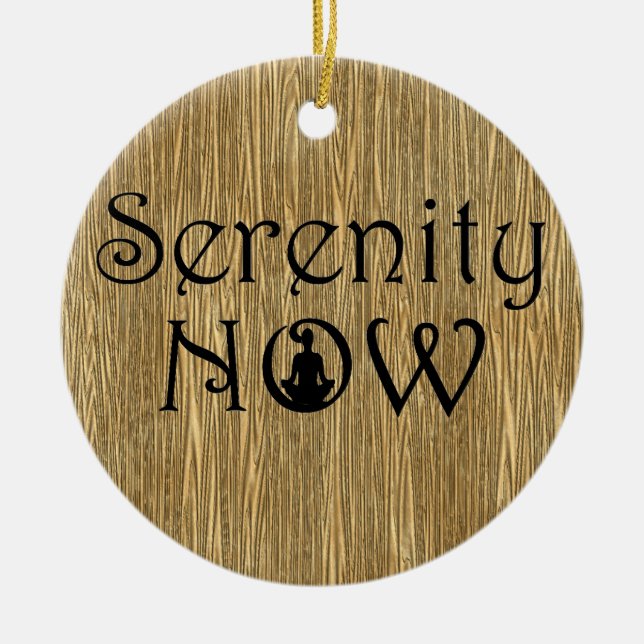 Serenity Now - Yoga Christmas Ornament (Front)