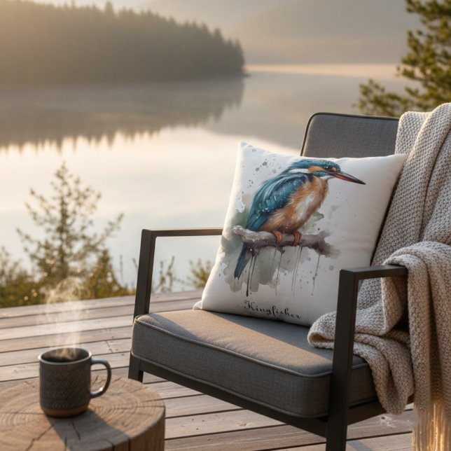 Serenity of the Kingfisher  Cushion (Creator Uploaded)