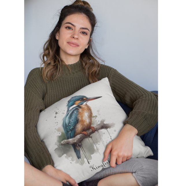 Serenity of the Kingfisher  Cushion (Creator Uploaded)
