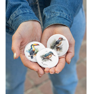 Serenity of the Kingfisher, customisable 3 Cm Round Badge