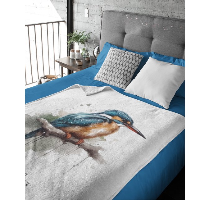 Serenity of the Kingfisher Fleece Blanket (Creator Uploaded)