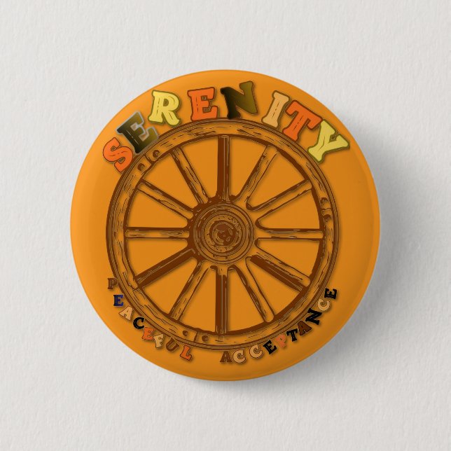 SERENITY - PEACEFUL ACCEPTANCE 6 CM ROUND BADGE (Front)
