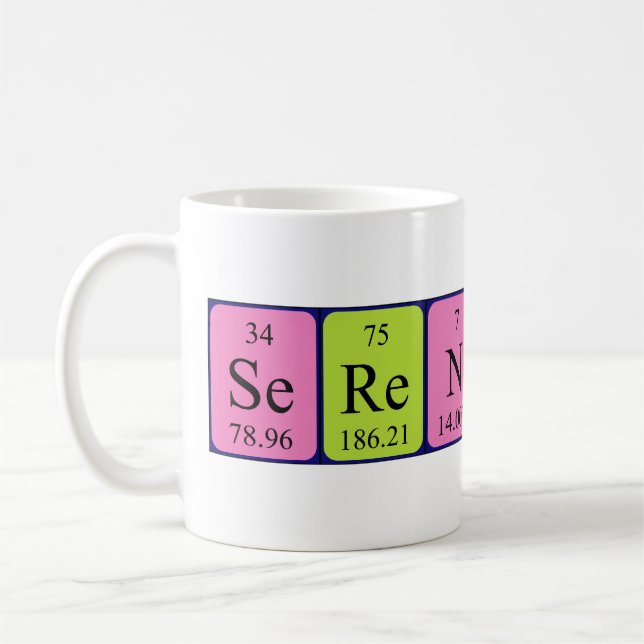 Serenity periodic table name mug (Left)