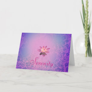 Serenity Pink Lotus Flower Card