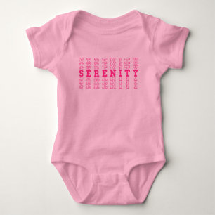 Serenity Pink Personalised Repeat Name Baby Bodysuit