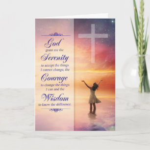 Serenity Prayer 12-Step Recovery Card