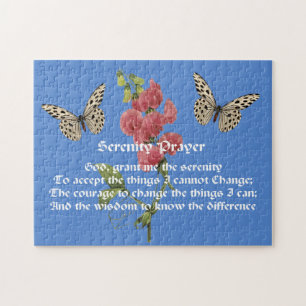 Serenity Prayer And Butterfly     Jigsaw Puzzle