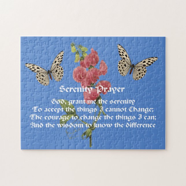 Serenity Prayer And Butterfly     Jigsaw Puzzle (Horizontal)