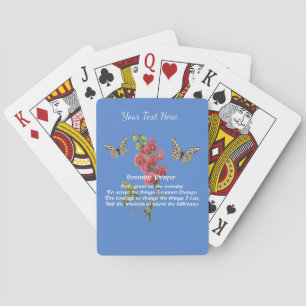 Serenity Prayer And Butterfly Playing Cards