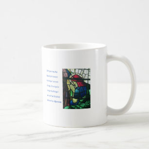 Serenity Prayer and man praying in stained glass Coffee Mug