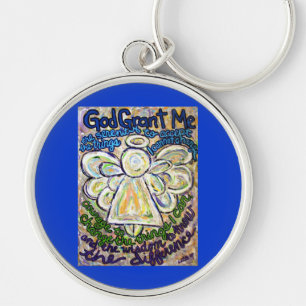 Serenity Prayer Angel Art Painting Keychain