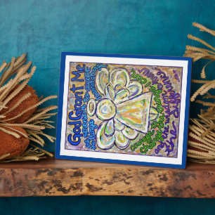 Serenity Prayer Angel Painting Art Plaque