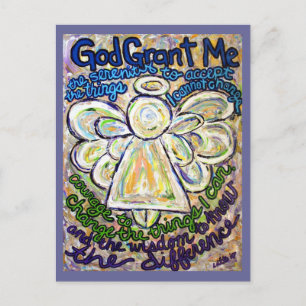 Serenity Prayer Angel Painting Art Postcards