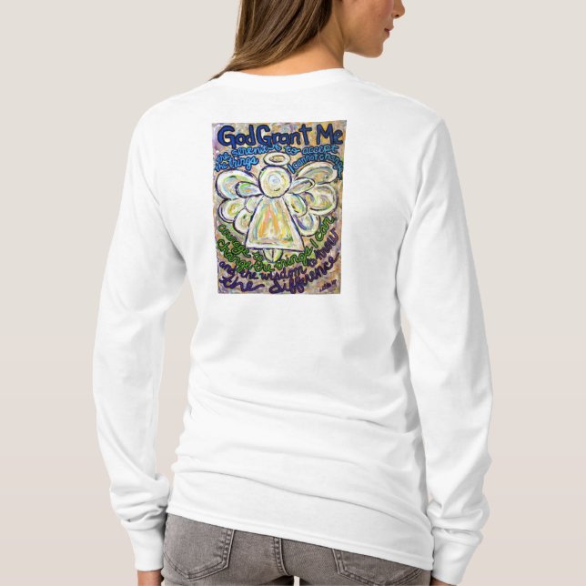 Serenity Prayer Angel T-shirt (Back) (Back)