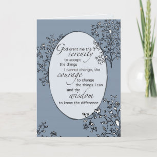 Serenity Prayer Blue Card
