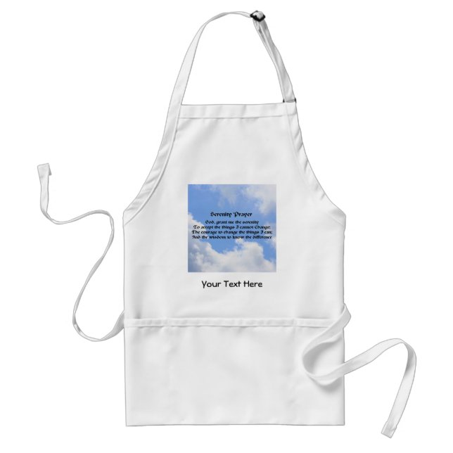 Serenity Prayer Blue Sky Standard Apron (Front)