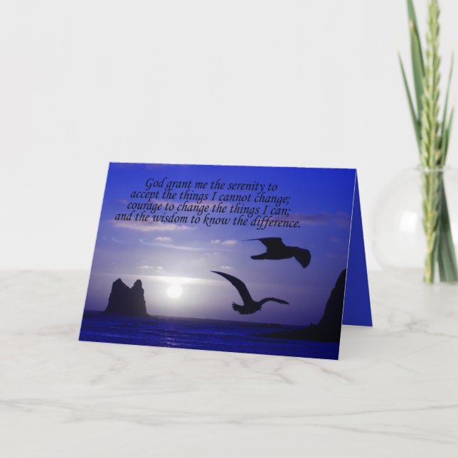 serenity prayer blue stay strong! card (Front)
