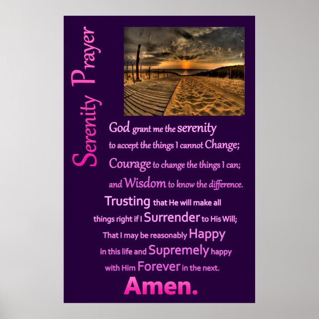 Serenity Prayer BoardWay Poster (Front)