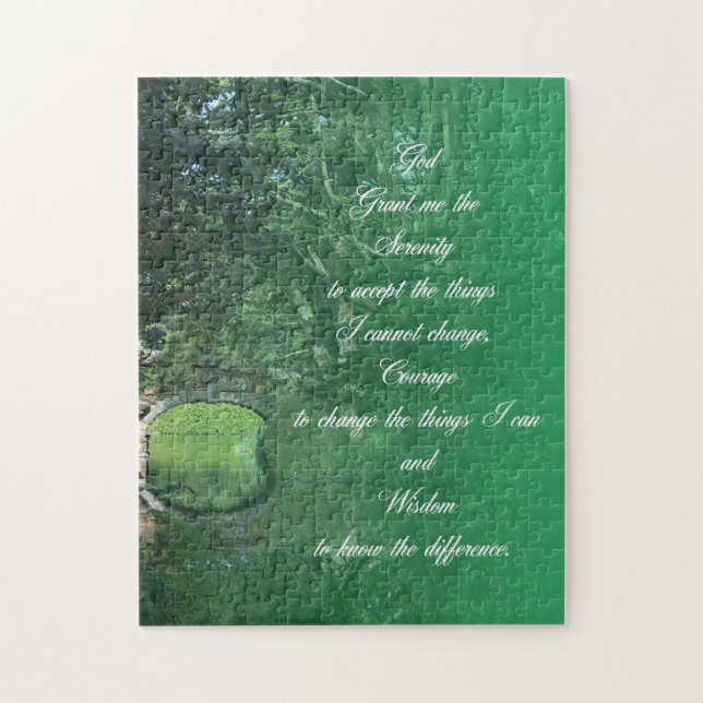 Serenity Prayer Bridge Jigsaw Puzzle (Vertical)