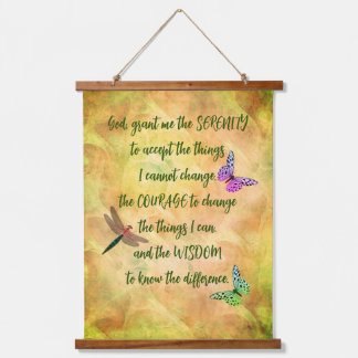 Serenity Prayer Butterfly Inspirational Hanging Tapestry